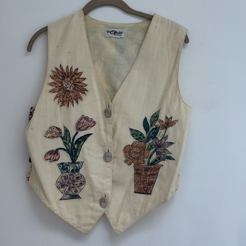 Vintage floral vest top